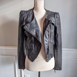 Free People shorty motorcycle jacket